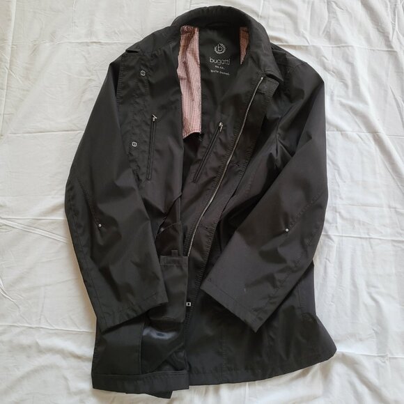 BUGATTI Vintage Men's Coat Black | Size 44R L - XL | Designed In Germany - Picture 3 of 16